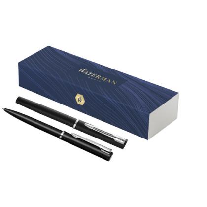 Waterman Allure ballpoint and rollerball pen set (blue ink)