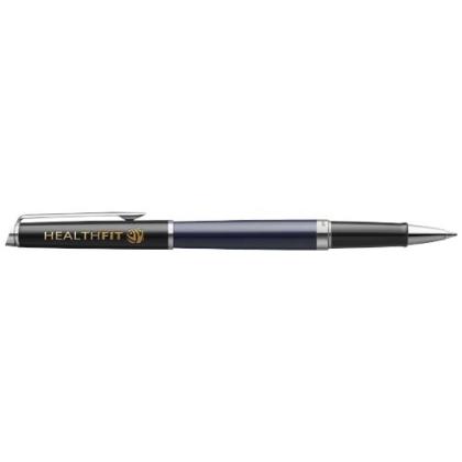Hemisphere colour blocking rollerball pen with palladium trim (black ink)