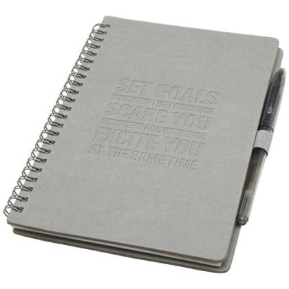 Slate A5 reusable hard cover notebook and pen set (black ink)