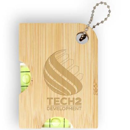 Levo bamboo bottle opener with level