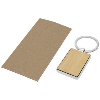 Neta bamboo rectangular keychain