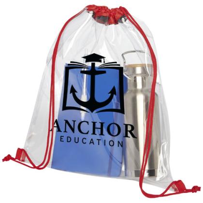 Lancaster transparent drawstring bag 5L