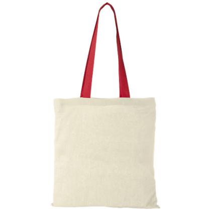 Nevada 100 g/m² cotton tote bag coloured handles 7L Nevada 100 g/m² cotton tote bag coloured handles 7L