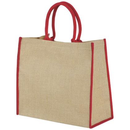 Harry coloured edge jute tote bag 25L