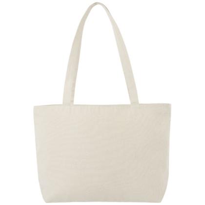 Ningbo 320 g/m² zippered cotton tote bag 15L
