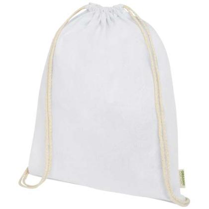Orissa 100 g/m² organic cotton drawstring bag 5L