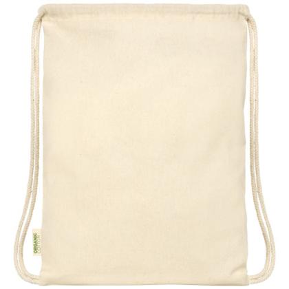 Orissa 100 g/m² organic cotton drawstring bag 5L