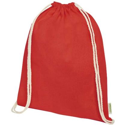 Orissa 100 g/m&sup2; organic cotton drawstring bag 5L