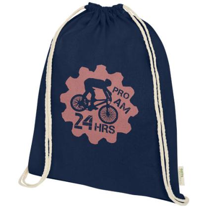 Orissa 100 g/m² organic cotton drawstring bag 5L