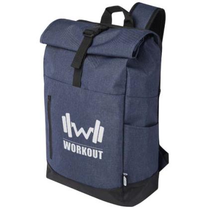 Hoss 15.6" GRS recycled roll-up laptop backpack 12L