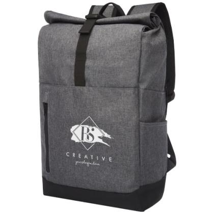 Hoss 15.6" GRS recycled roll-up laptop backpack 12L