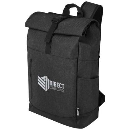 Hoss 15.6" GRS recycled roll-up laptop backpack 12L