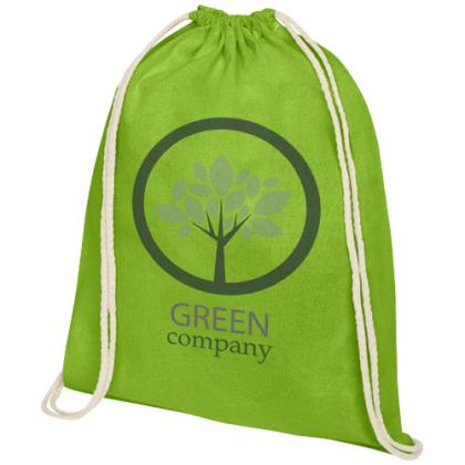 Oregon 140 g/m&sup2; cotton drawstring bag 5L