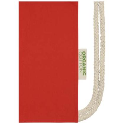 Orissa 140 g/m² organic cotton drawstring bag 5L