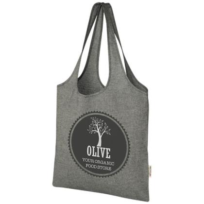 Pheebs 150 g/m&sup2; recycled cotton trendy tote bag 7L