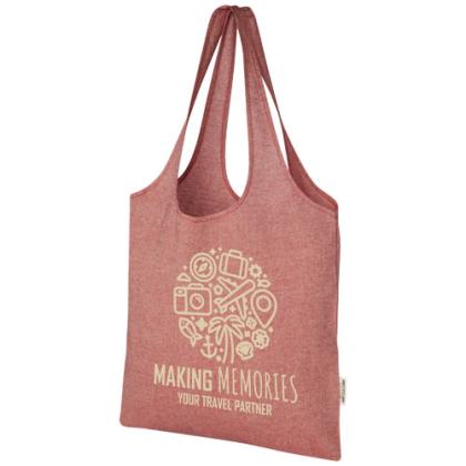 Pheebs 150 g/m² recycled cotton trendy tote bag 7L