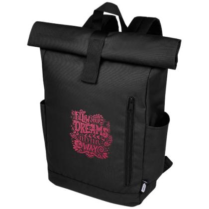Byron 15.6" GRS RPET roll-top backpack 18L
