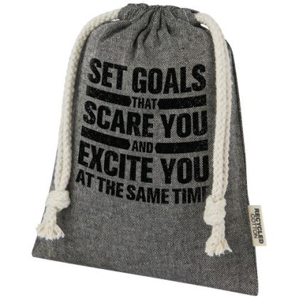 Pheebs 150 g/m² GRS recycled cotton gift bag small 0.5L