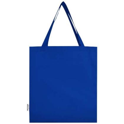 Madras 140 g/m² GRS recycled cotton gusset tote bag