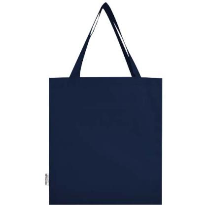 Madras 140 g/m² GRS recycled cotton gusset tote bag