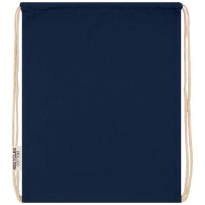 Oregon 140 g/m² GRS recycled cotton drawstring bag