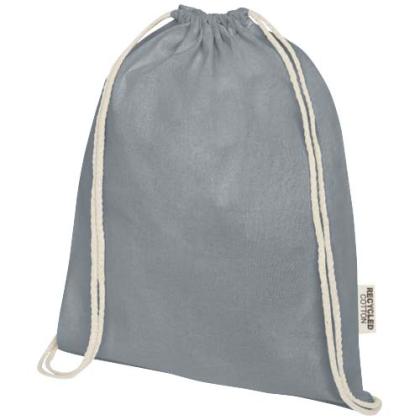 Oregon 140 g/m² GRS recycled cotton drawstring bag