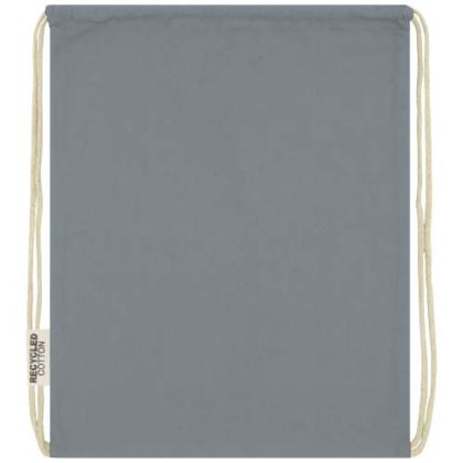 Oregon 140 g/m² GRS recycled cotton drawstring bag