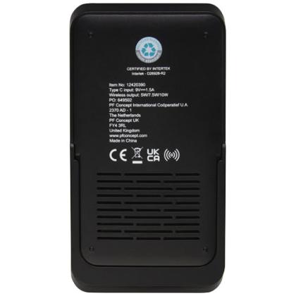 Loop 10W recycled plastic wireless charging pad with phone stand