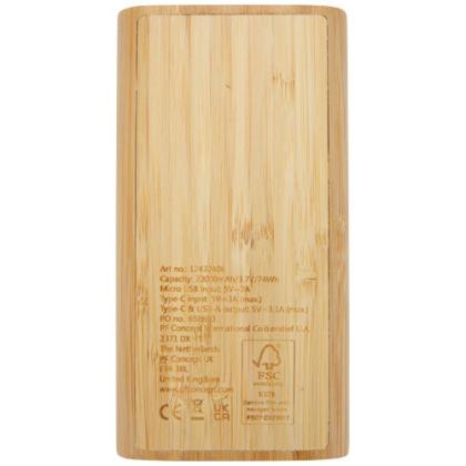 Tulda 20.000 mAh bamboo power bank
