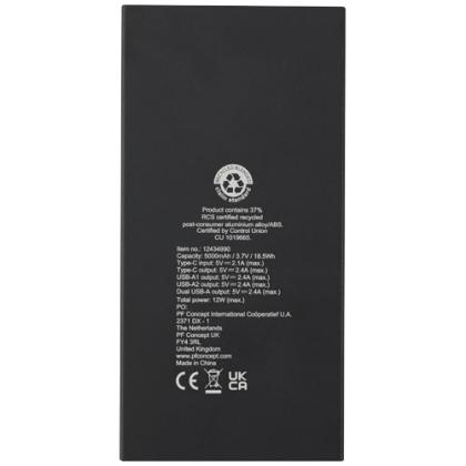 Connect 5000 mAh recycled aluminium power bank