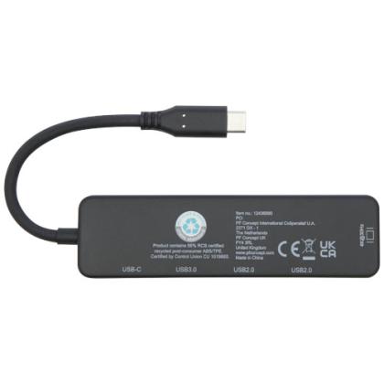 Loop RCS recycled plastic multimedia adapter USB 2.0-3.0 with HDMI port