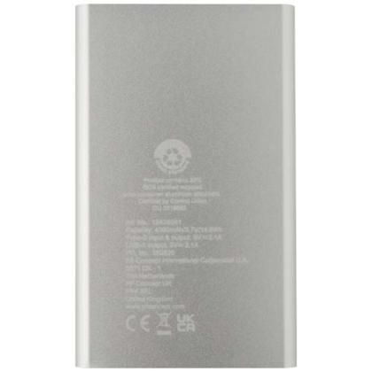 Pep 4000 mAh Type-C recycled aluminium power bank