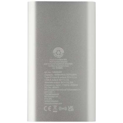 Juice 4000 mAh Type-C recycled aluminium wireless power bank