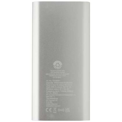Juice 8000 mAh Type-C recycled aluminium wireless power bank