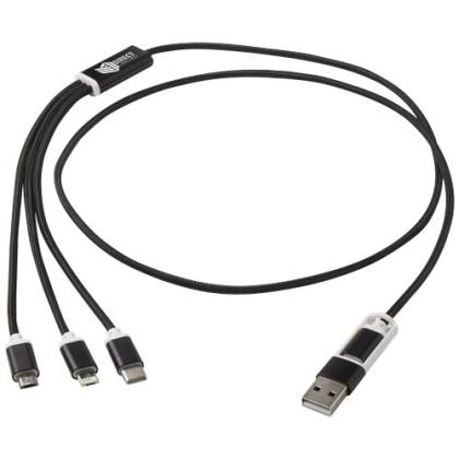 Versatile 5-1 recycled aluminium charging cable