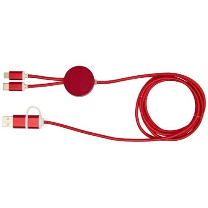 Alasia 5-in-1 recycled aluminium and plastic 150 cm data sync and 27W fast charge cable