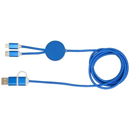 Alasia 5-in-1 recycled aluminium and plastic 150 cm data sync and 27W fast charge cable