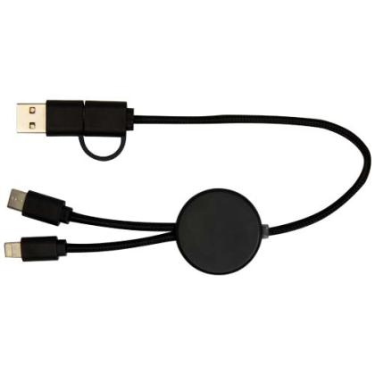 Citala 5-in-1 recycled plastic 30 cm data sync and 27W fast charge cable