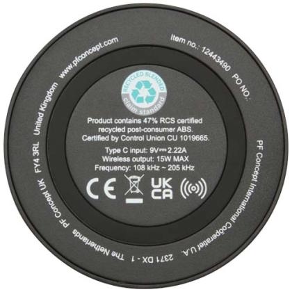 Freal 15W recycled plastic wireless charging pad