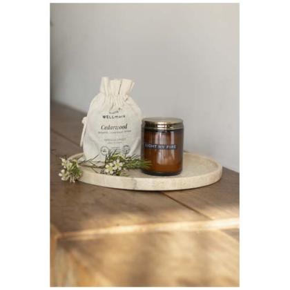 Wellmark cedar wood scented candle medium