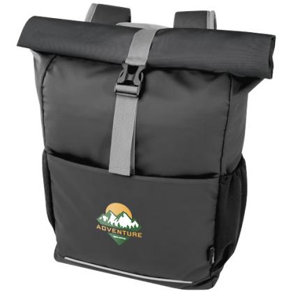 Aqua 15" GRS recycled water resistant roll-top bike bag 20L