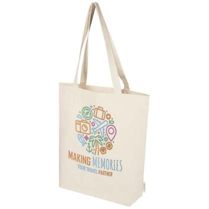 Orissa 180 g/m² organic wide bottom tote bag 11L