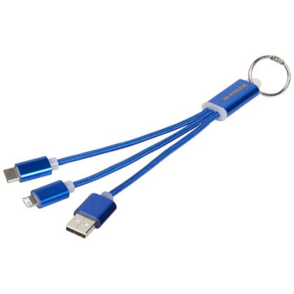 Metal 3-in-1 charging cable with keychain Metal 3-in-1 charging cable with keychain