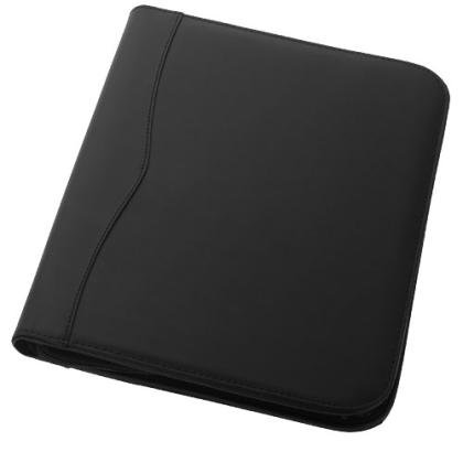 Ebony A4 zippered portfolio