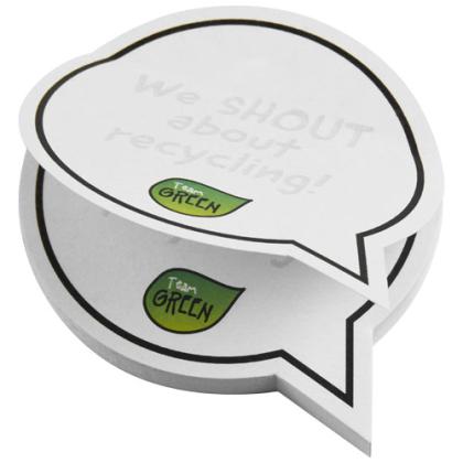 Sticky-Mate® speech bubble-shaped recycled sticky notes