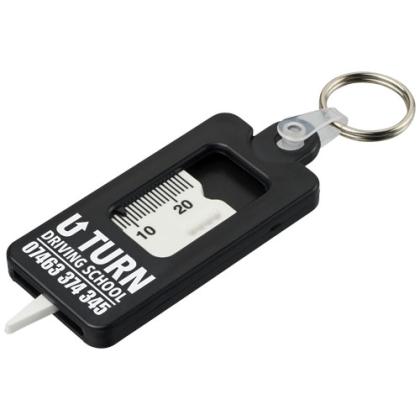 Kym recycled tyre tread check keychain