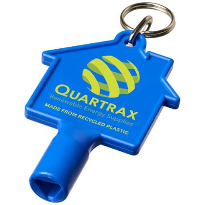 Maximilian house-shaped recycled utility key keychain
