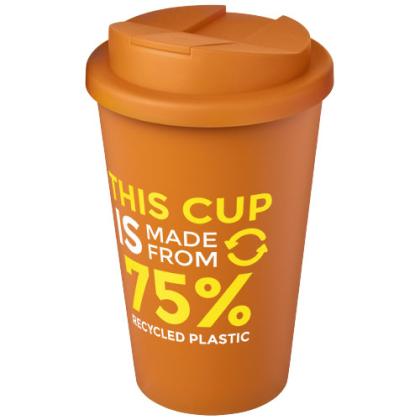 Americano® Eco 350 ml recycled tumbler with spill-proof lid