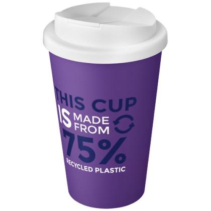 Americano® Eco 350 ml recycled tumbler with spill-proof lid