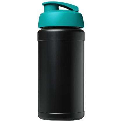 Baseline 500 ml recycled sport bottle with flip lid